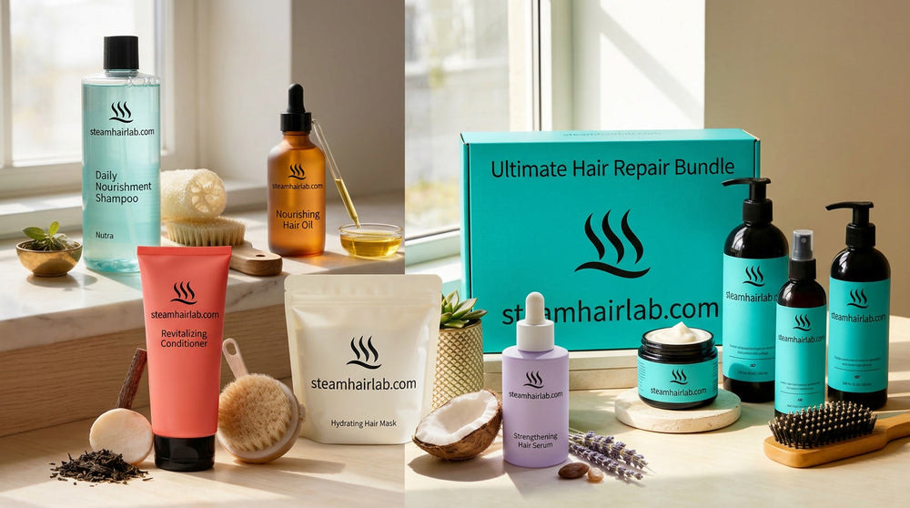 The full Nutra Hair Products collection